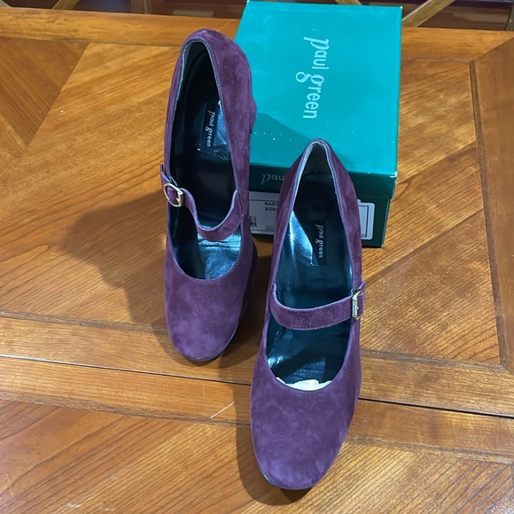 Paul Green Nadia MJ Bordo Suede size 10, as close to new as possible as uses - Picture 3 of 7